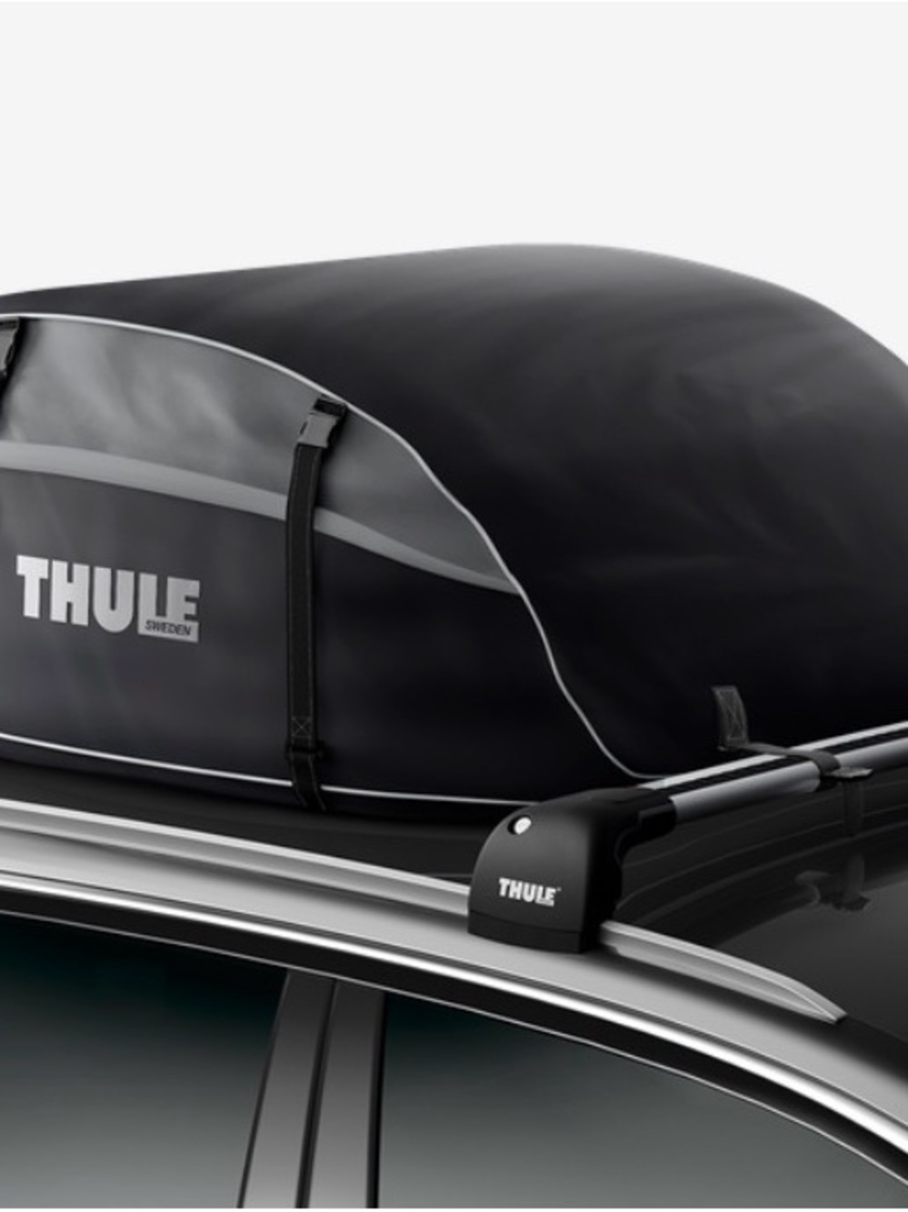 Thule Black Rooftop Cargo Carrier with Gray Accents